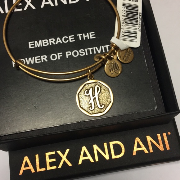 Alex and Ani Initial Bracelet H - Picture 2 of 4
